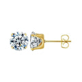  Golden claws with white zirconium 7mm