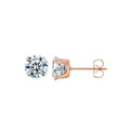  Rose gold claws with white zirconium 6mm