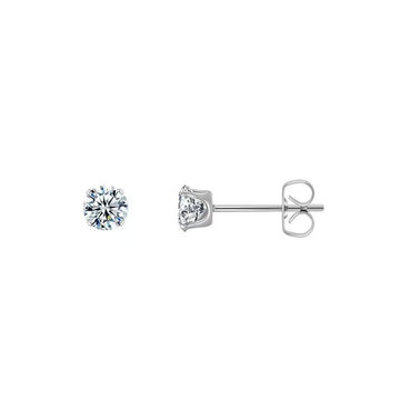 Silver claws with white zirconium 3mm