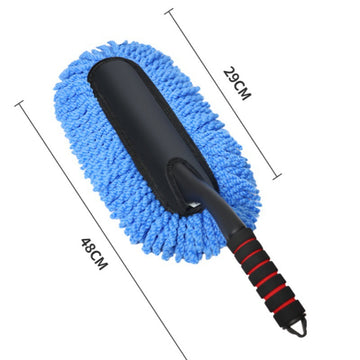 Blue bent rod brush