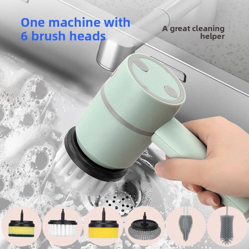 Multifunctional Electric Cleaning Brush Handheld Wireless Rechargeable Bottle Brush