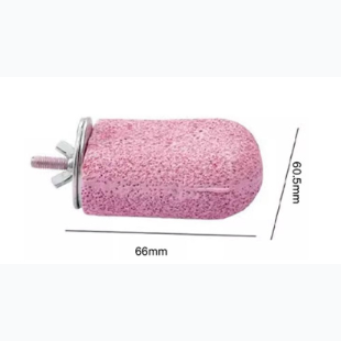 Parrot stands on the pole to sharpen its claws