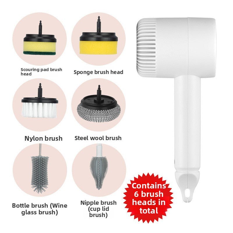 Multifunctional Electric Cleaning Brush Handheld Wireless Rechargeable Bottle Brush