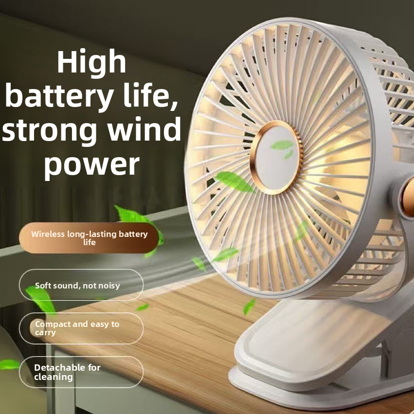 USB Rechargeable Desk Fan with Oscillation
