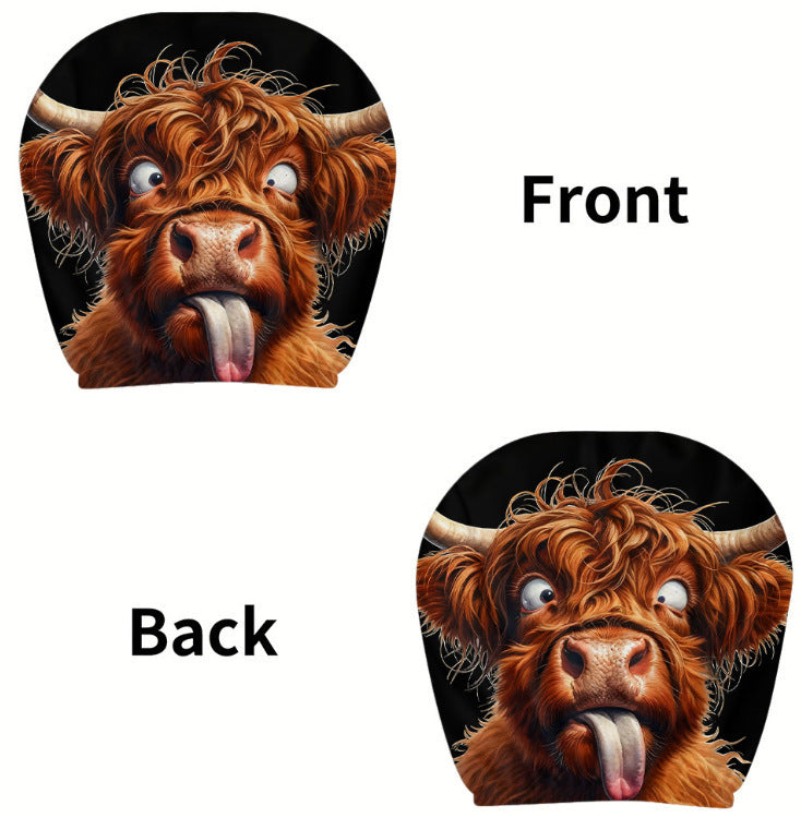 Car headrest cover