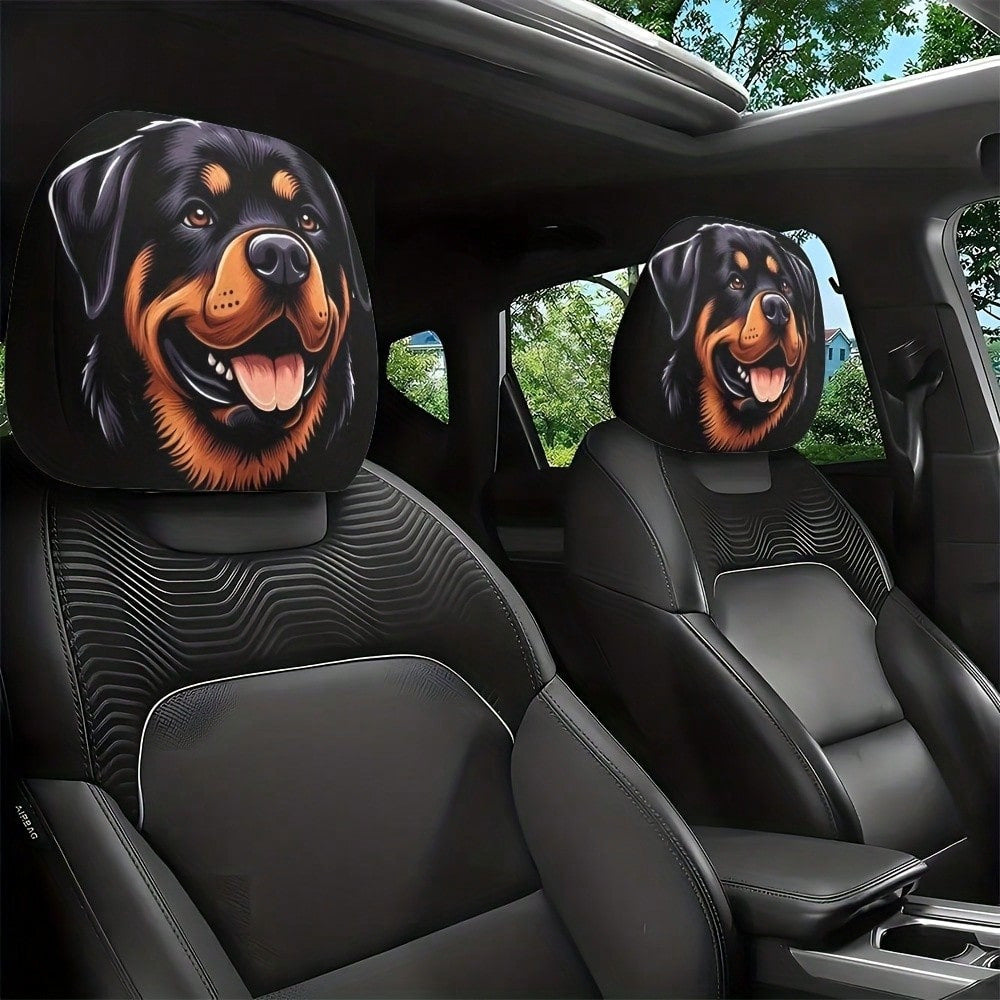 Car headrest cover