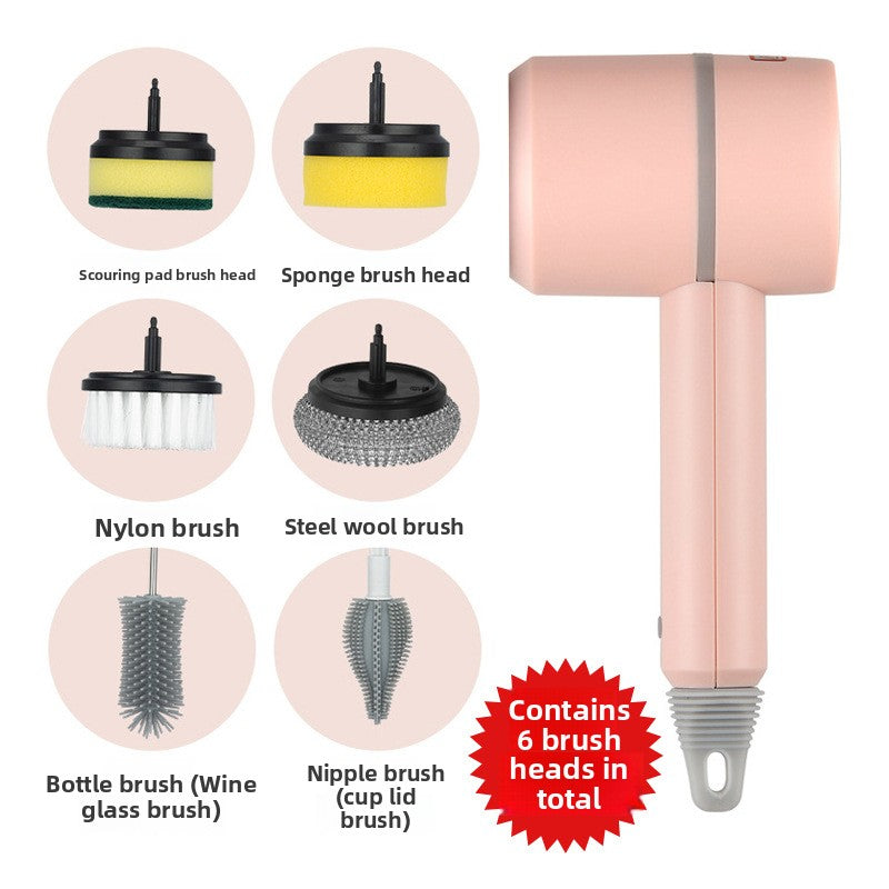 Multifunctional Electric Cleaning Brush Handheld Wireless Rechargeable Bottle Brush