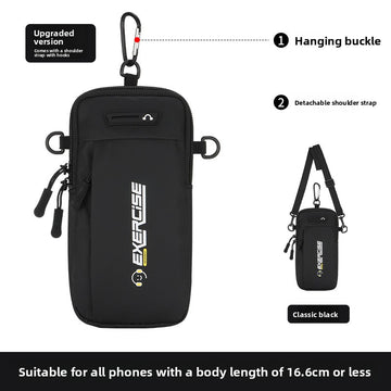 Black 6.8in Crossbody