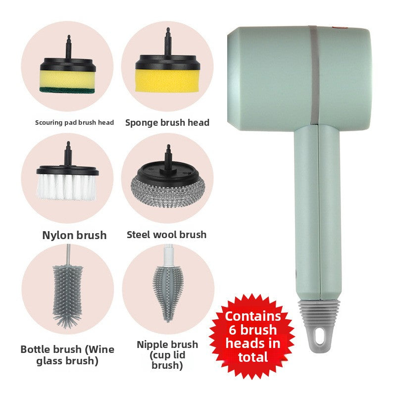 Multifunctional Electric Cleaning Brush Handheld Wireless Rechargeable Bottle Brush