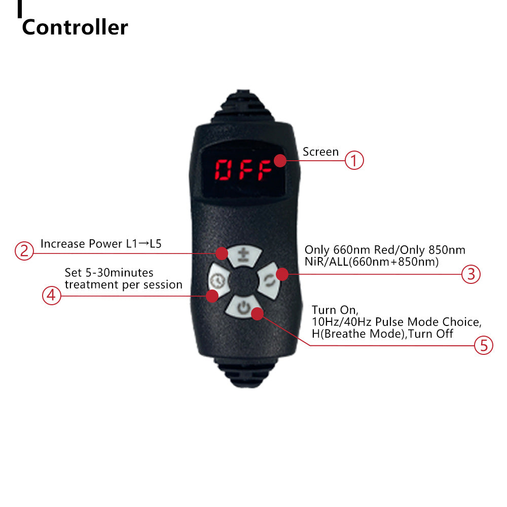 Remote Control Red Light Therapy Heating Slippers
