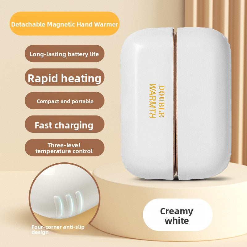Magnetic heating hand warmer