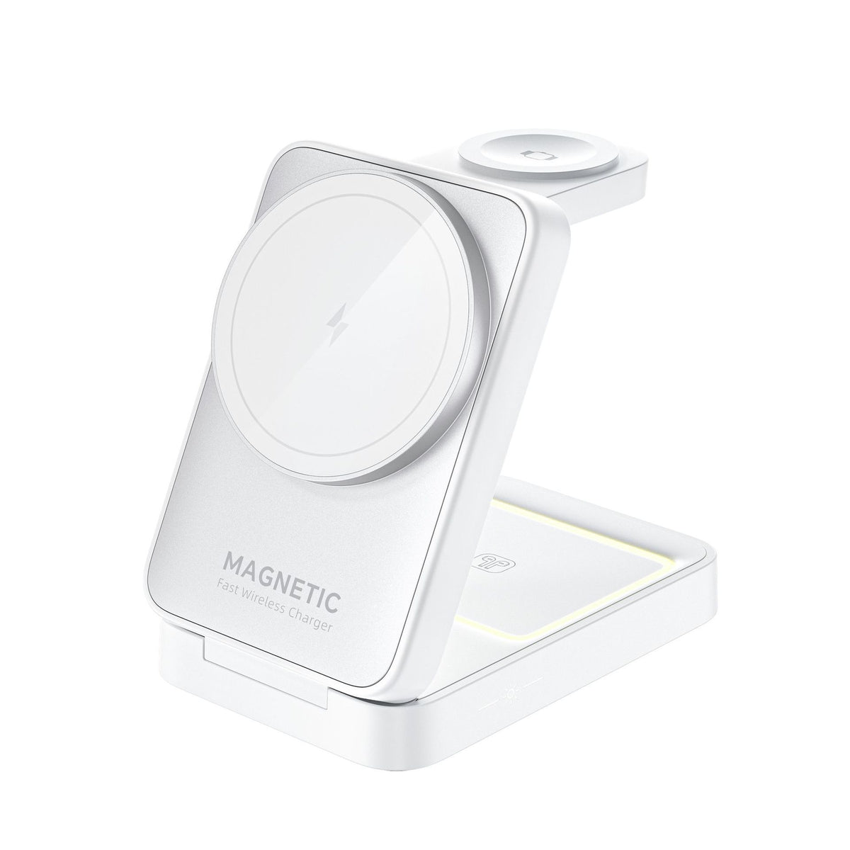 Folding three-in-one wireless charger