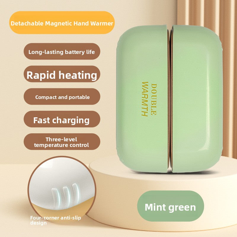 Magnetic heating hand warmer