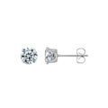  Silver claws with white zirconium 5mm