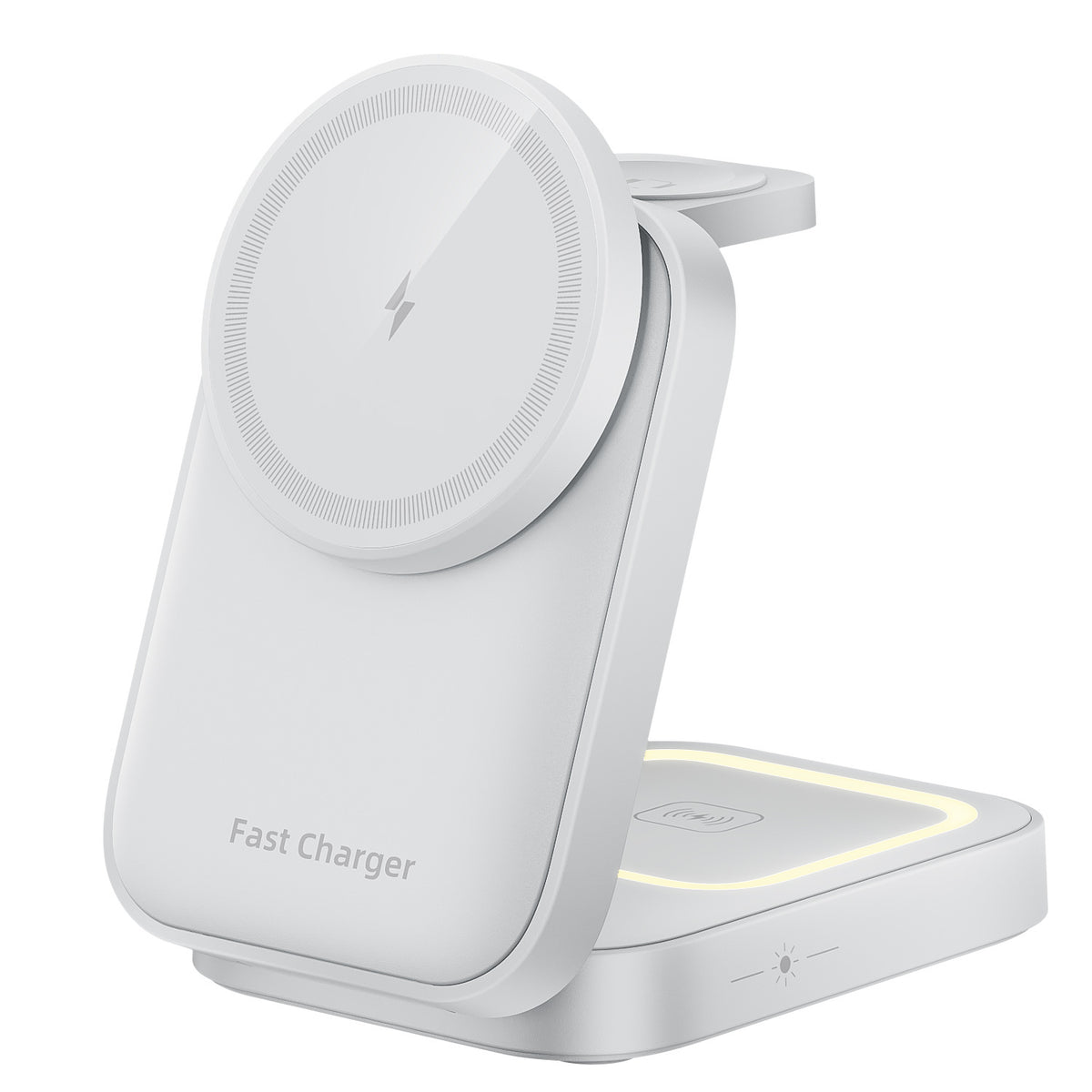 Folding three-in-one wireless charger