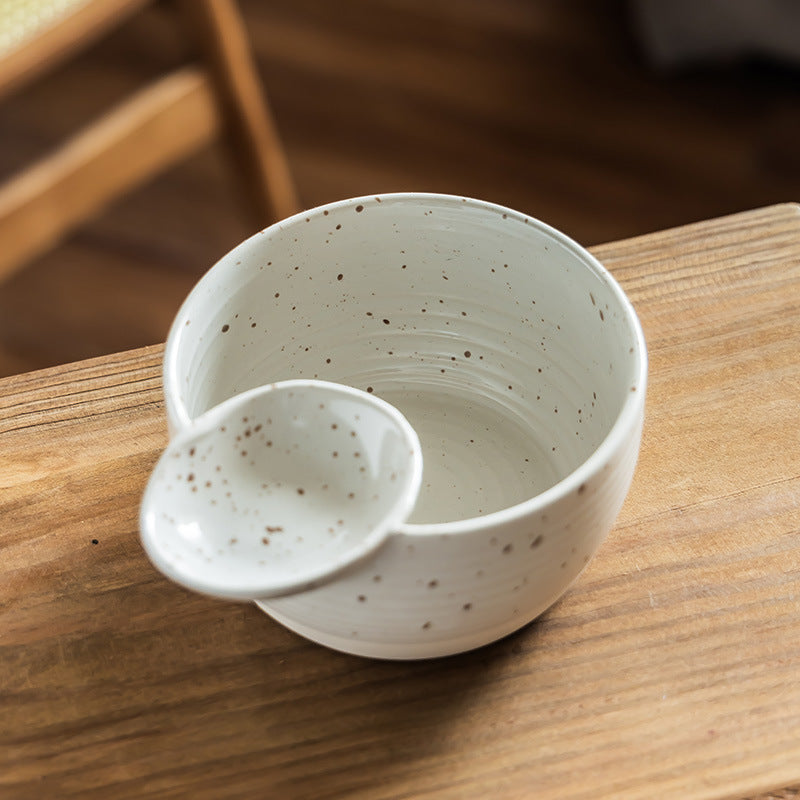 Retro-style ceramic partition bowl