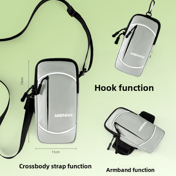 Elegant Gray 6.8in Crossbody