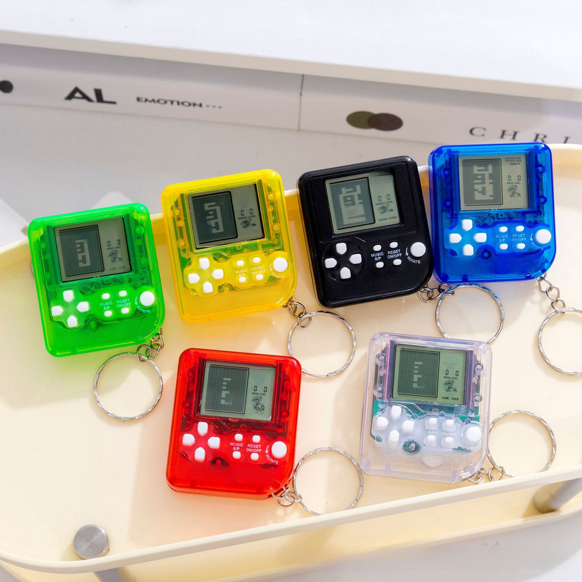 Handheld Tetris Game Console Keychain