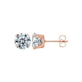  Rose gold claws with white zirconium 7mm