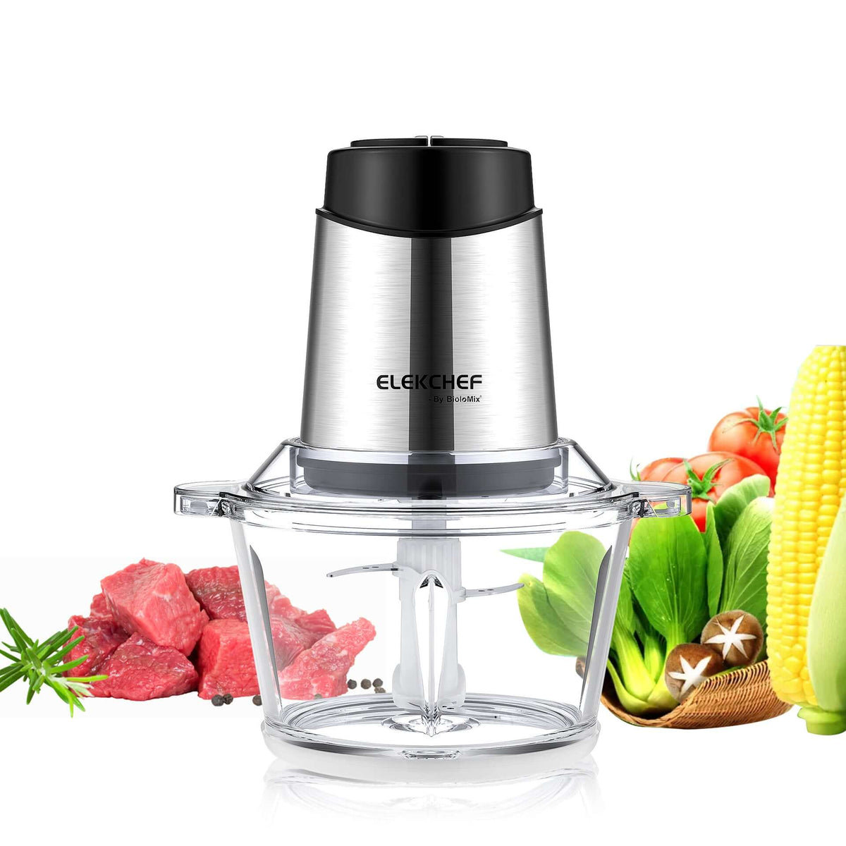 2L Glass Bowl Meat Grinder Food Processor