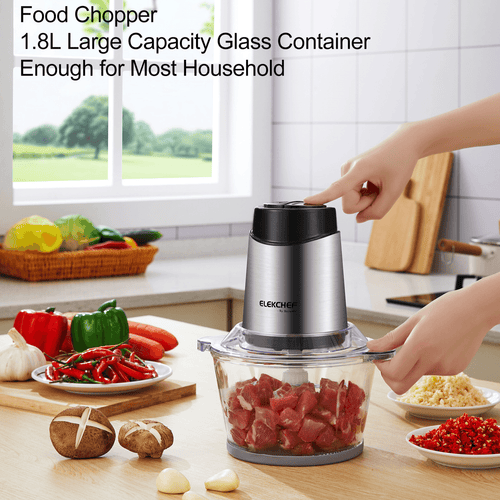 2L Glass Bowl Meat Grinder Food Processor