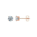  Rose gold claws with white zirconium 4mm