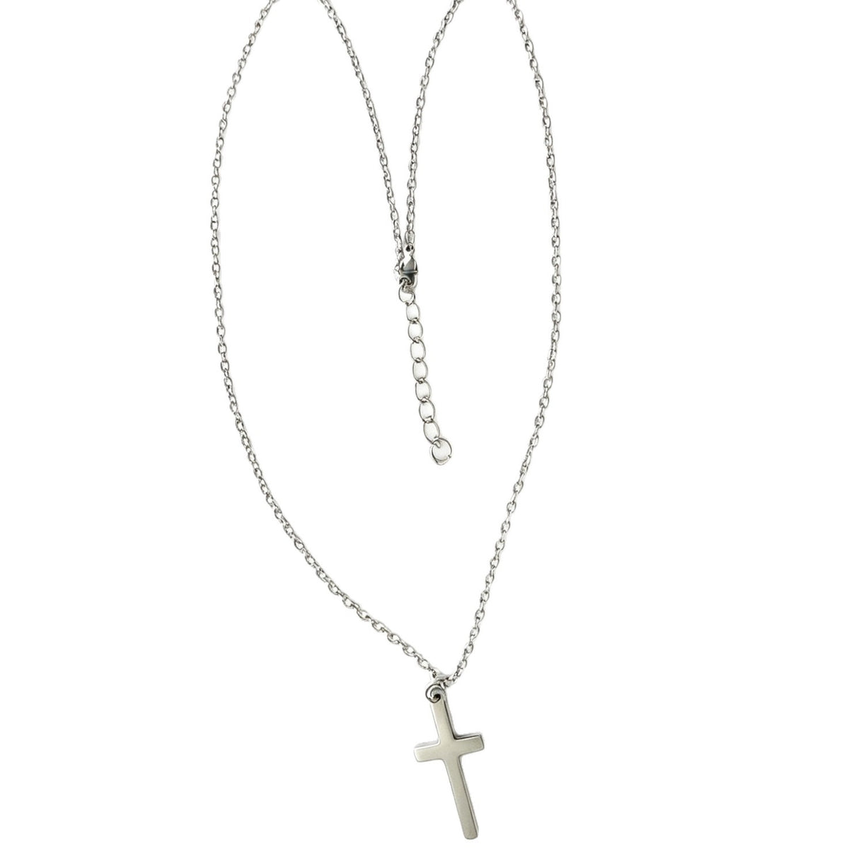 Minimalistiskt kors-halsband i titan
