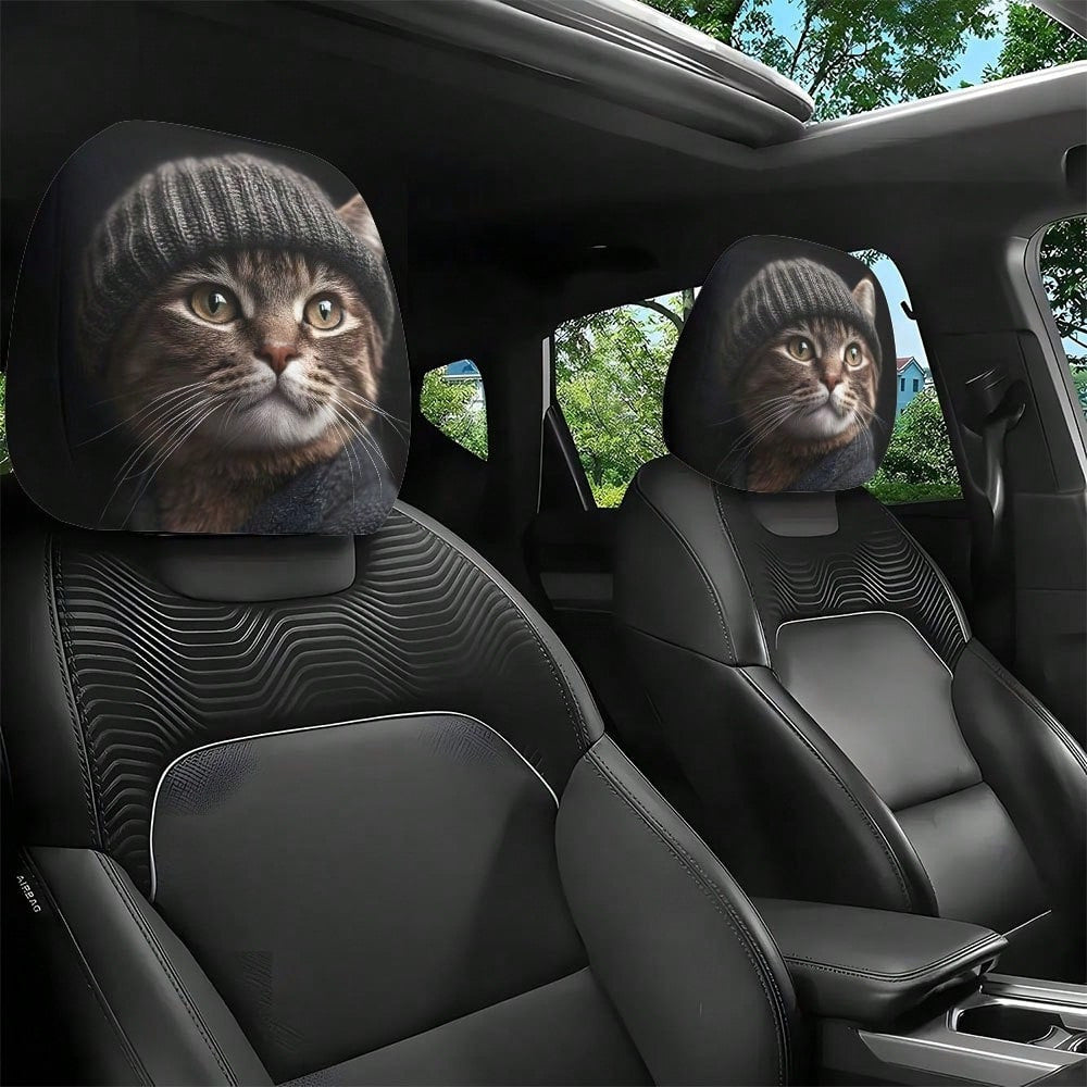 Car headrest cover