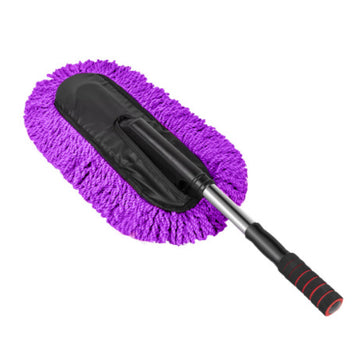 Retractable purple car wash mop