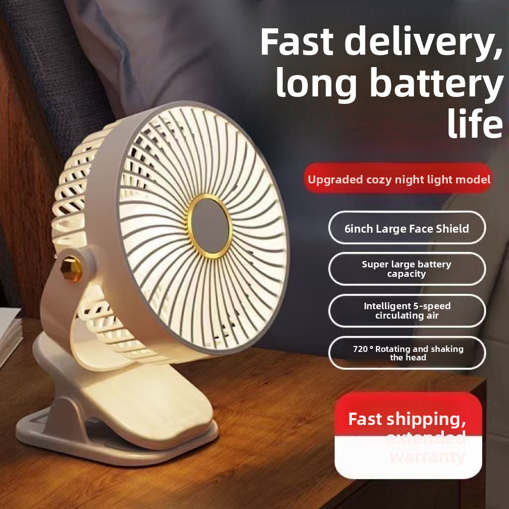 USB Rechargeable Desk Fan with Oscillation