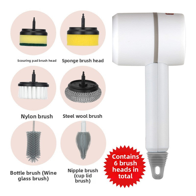 Multifunctional Electric Cleaning Brush Handheld Wireless Rechargeable Bottle Brush