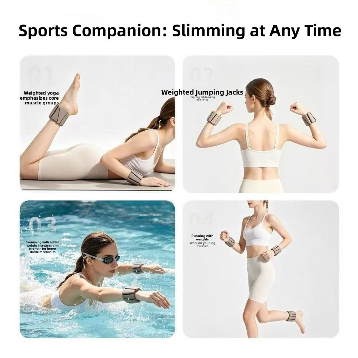 Adjustable Weight Fitness Wrist Ankle Bands