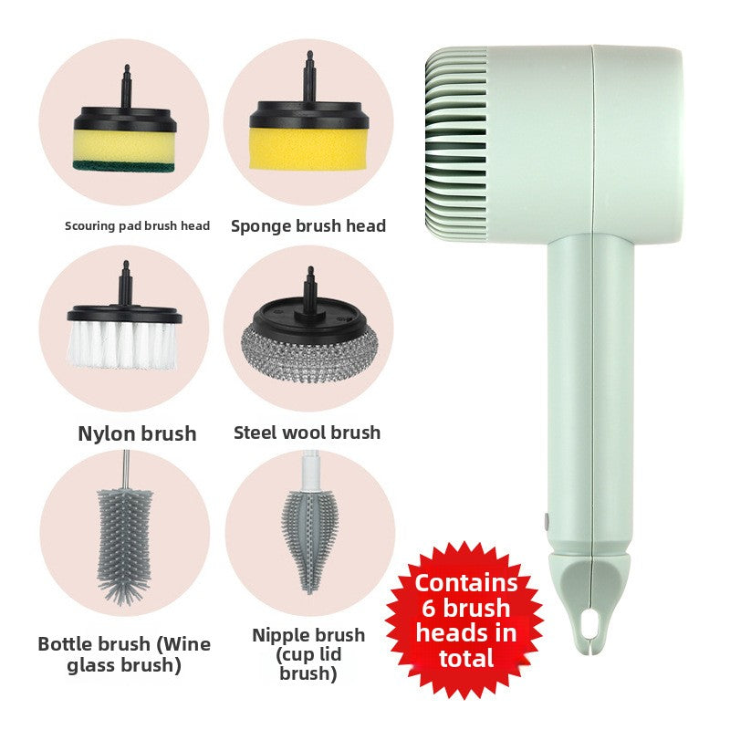 Multifunctional Electric Cleaning Brush Handheld Wireless Rechargeable Bottle Brush