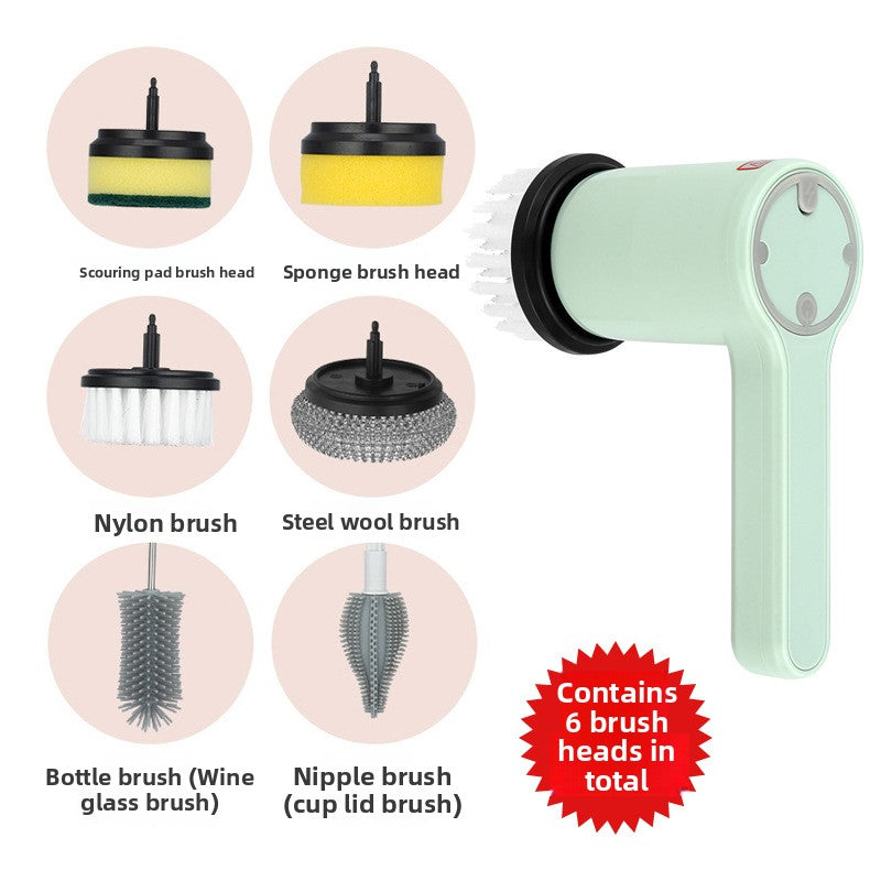 Multifunctional Electric Cleaning Brush Handheld Wireless Rechargeable Bottle Brush