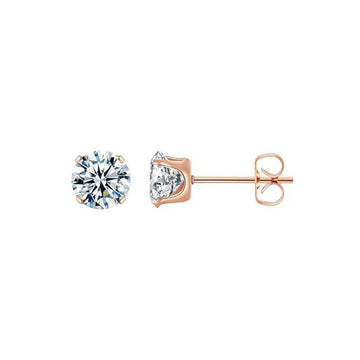 Rose gold claws with white zirconium 5mm