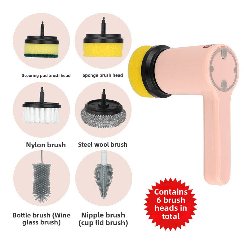 Multifunctional Electric Cleaning Brush Handheld Wireless Rechargeable Bottle Brush