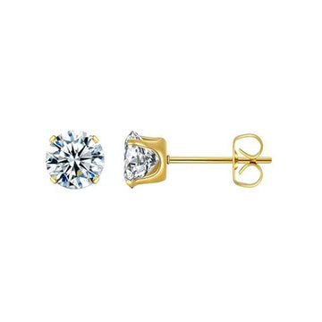 Golden claws with white zirconium 5mm